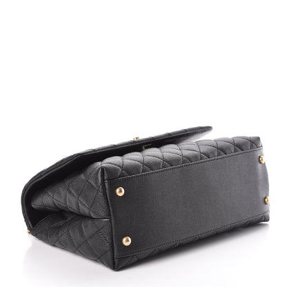 Chanel Caviar Quilted Small Coco Handle Flap Black 4 of 9