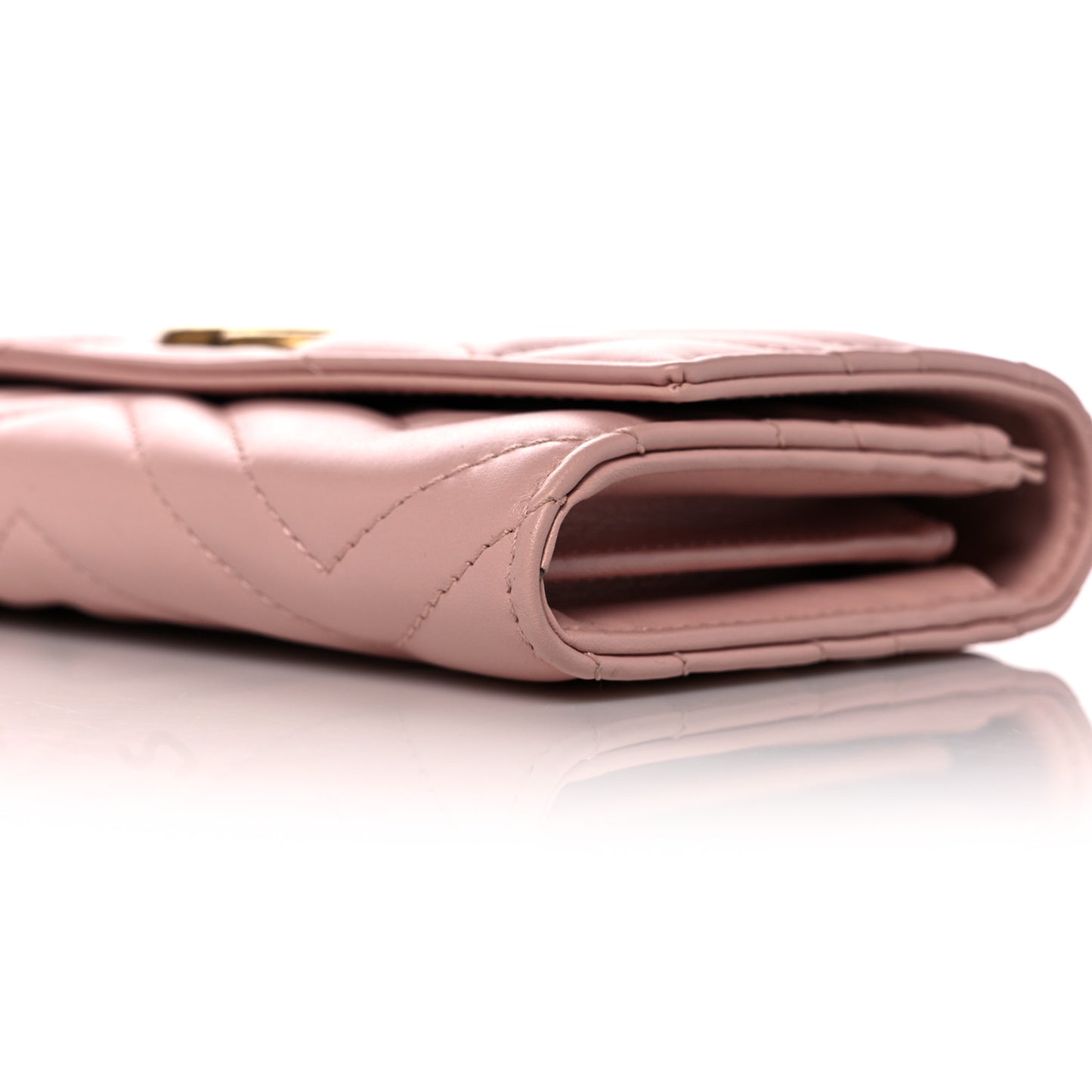 Calfskin Matelasse GG Marmont Continental Wallet Perfect Pink