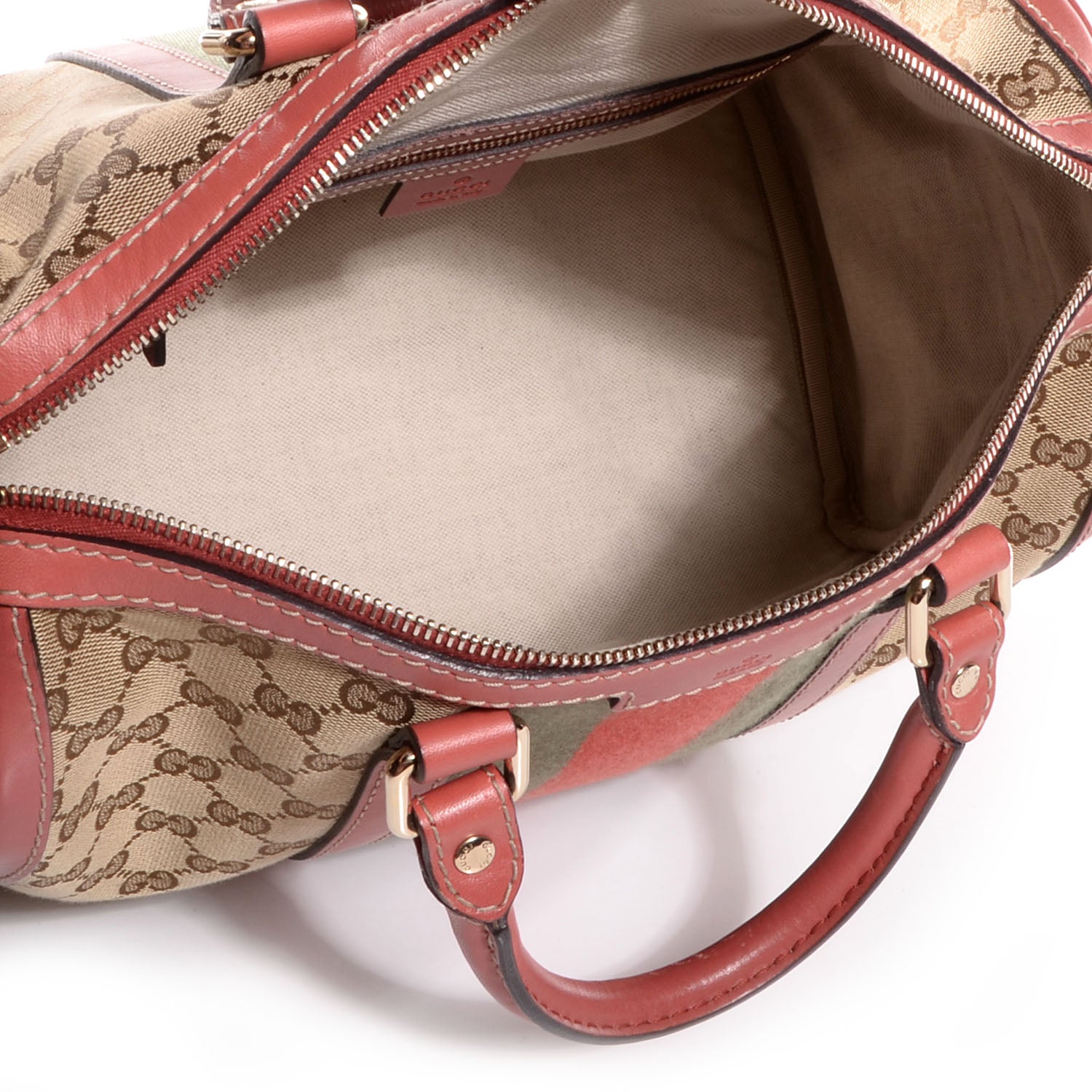 Gucci Monogram Vintage Web Medium Boston 5 of 7
