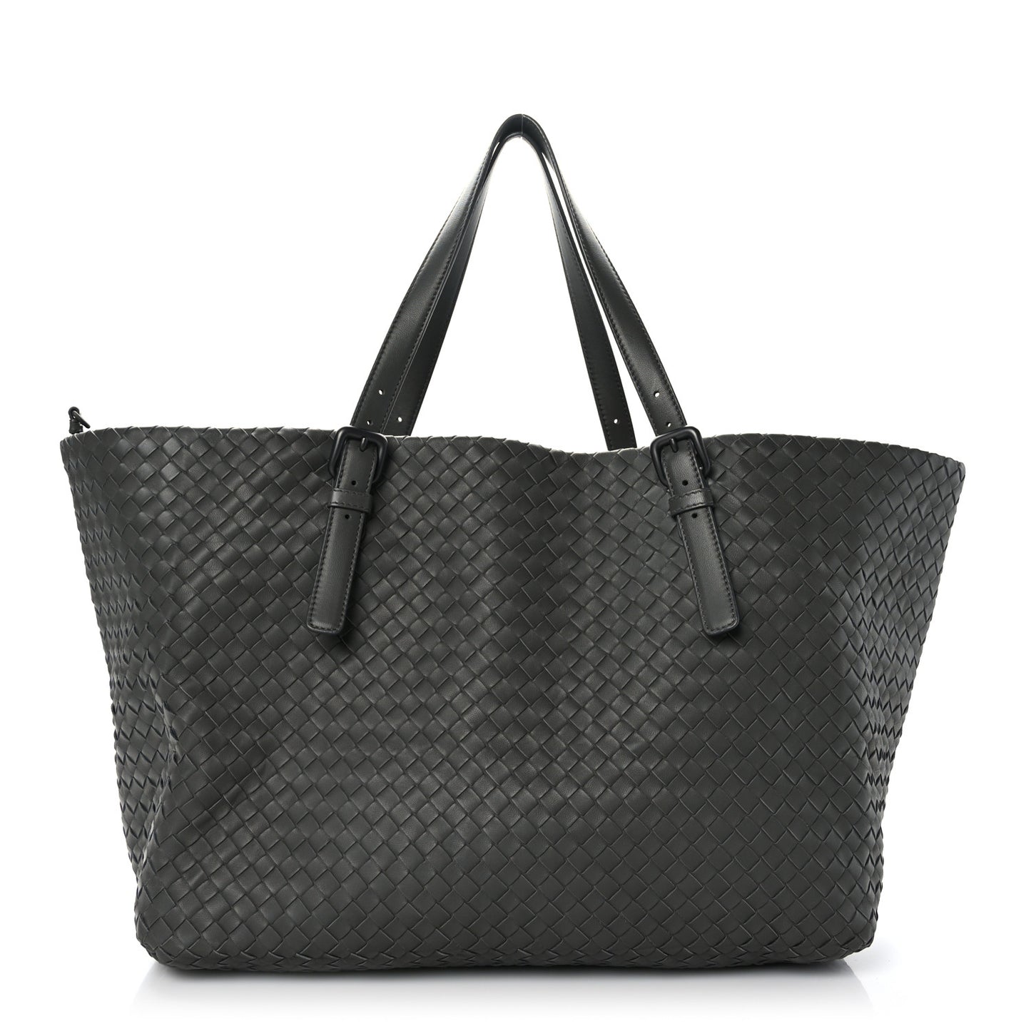 Nappa Intrecciato Medium Seamless Tote Light Grey