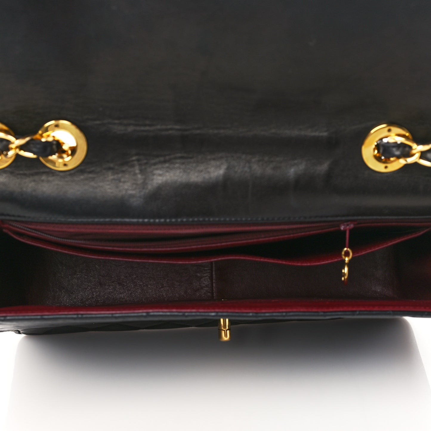 Lambskin Quilted Jumbo Single Flap Black