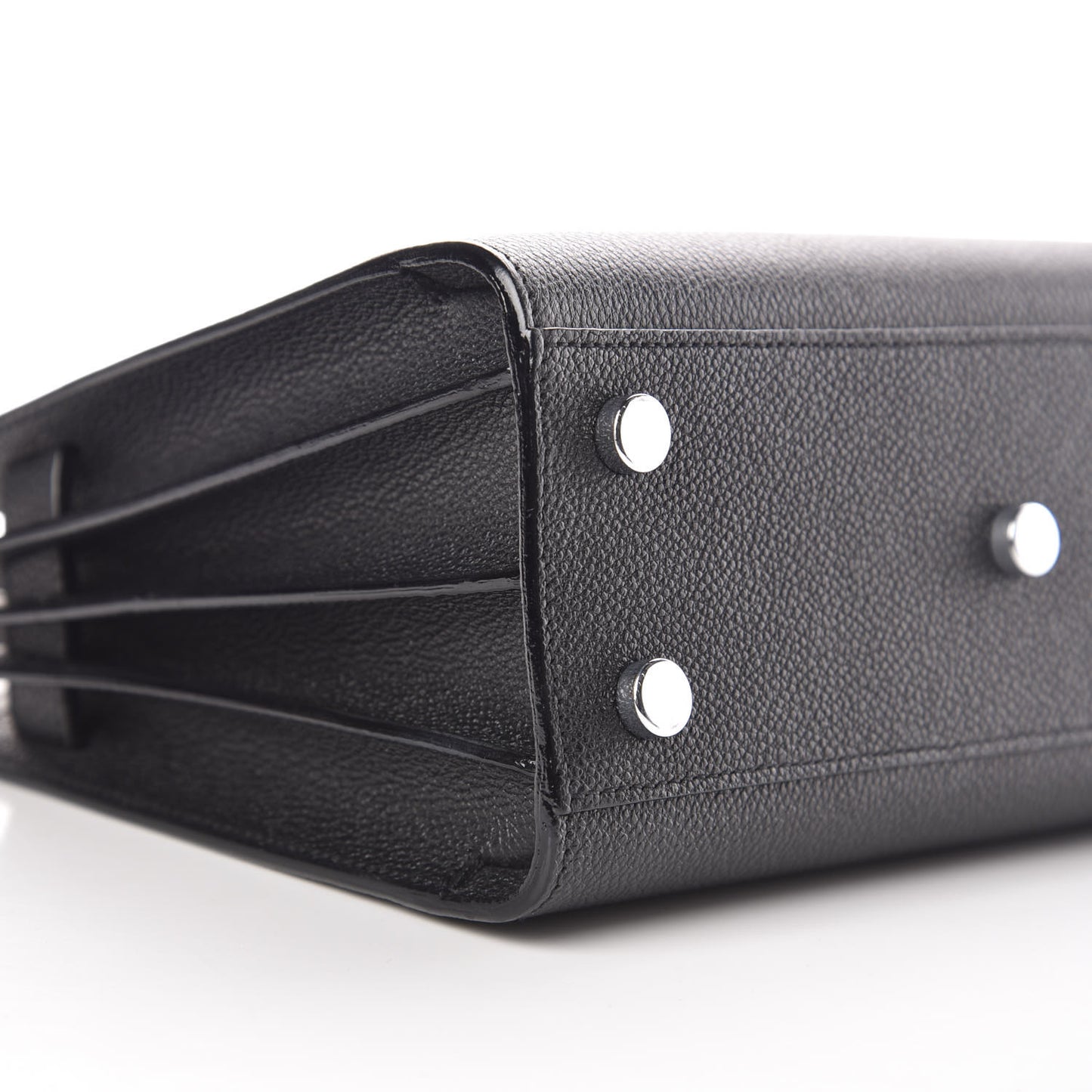 Grained Calfskin Nano Sac De Jour Black