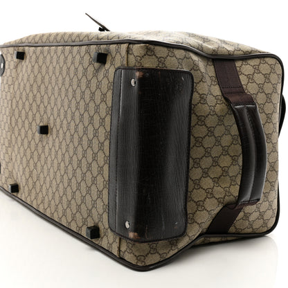 Gucci GG Supreme Monogram Two Wheel Suitcase Brown 8 of 12