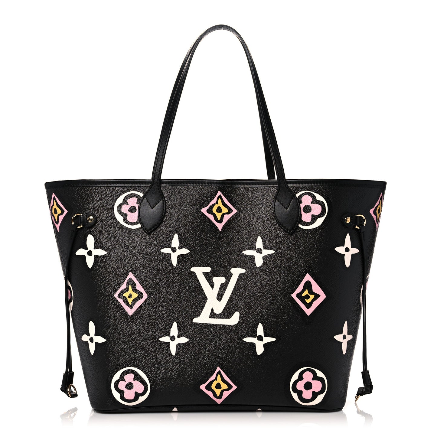 Monogram Giant Wild At Heart Neverfull MM Black