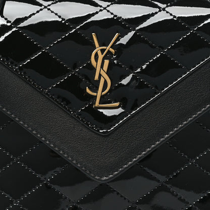 Saint Laurent Lambskin Patent Quilted Mini Gaby Satchel Black 8 of 10