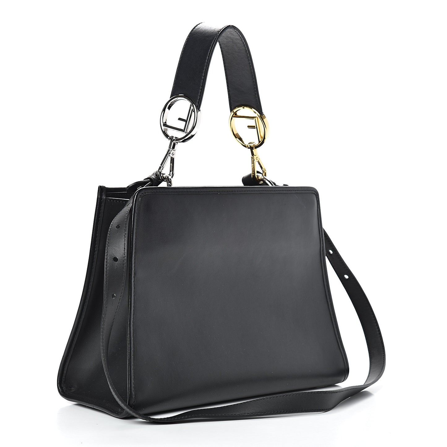 Vitello Century Opaco F is Fendi Small Runaway Satchel Black