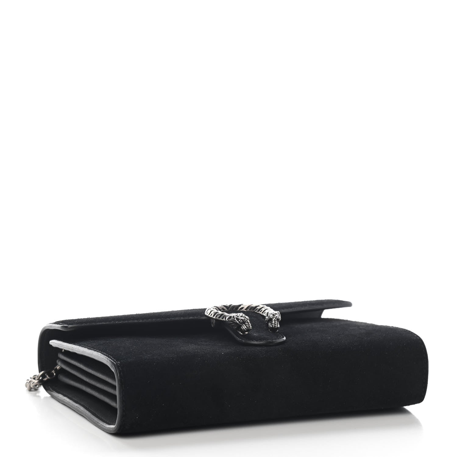 Gucci Suede Mini Dionysus Chain Wallet Black 4 of 8