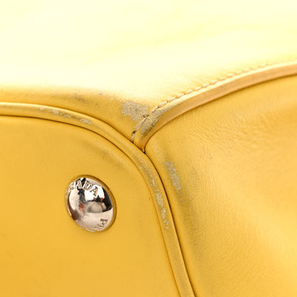 Prada City Calf Medium Galleria Double Zip Tote Yellow 18 of 25