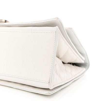 Balenciaga Crushed Calfskin Quilted Medium Crush Chain Bag Optic White 10 of 11