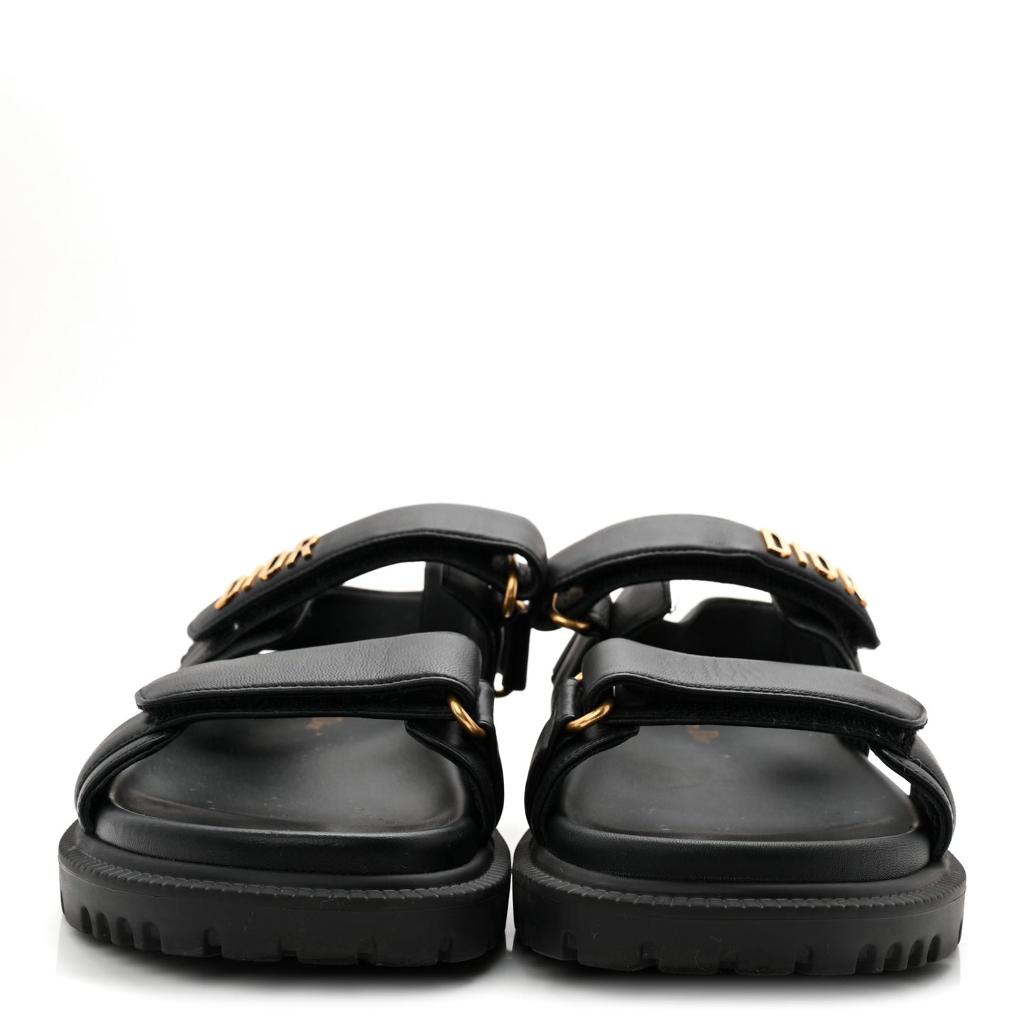 Lambskin Dioract 10mm Sandals 36.5 Black
