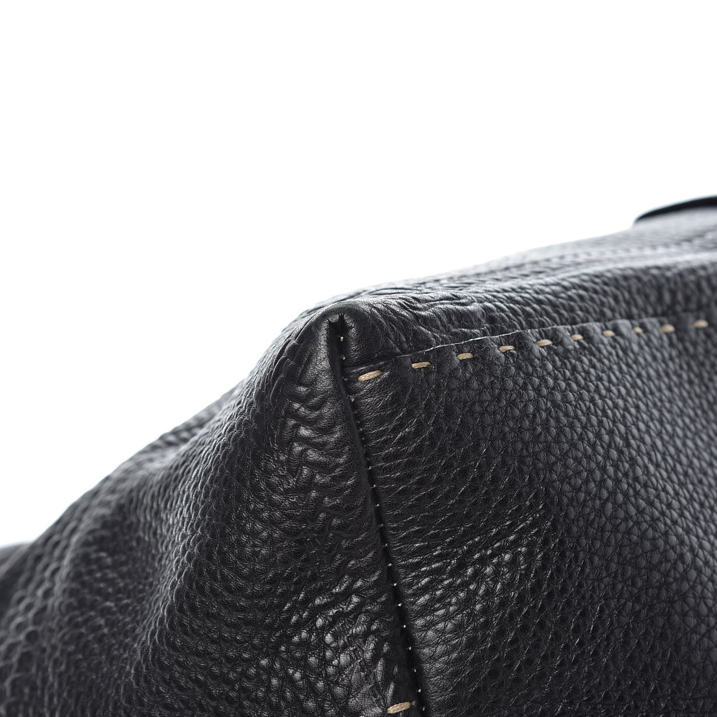 Calfskin Romano Selleria Large Villa Borghese Tote Black