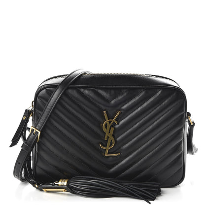 Saint Laurent Calfskin Matelasse Monogram Lou Camera Bag Black 1 of 8