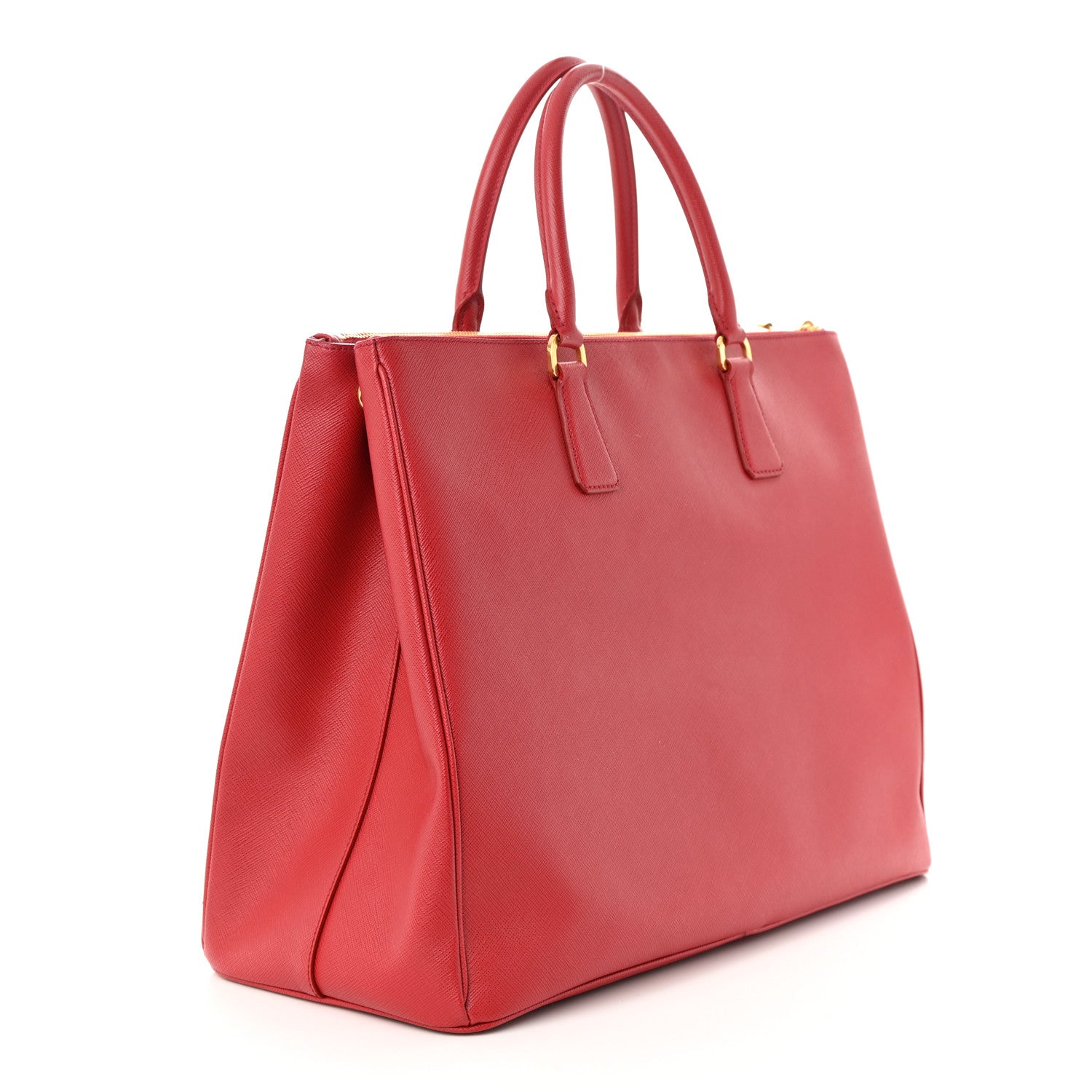 Prada Saffiano Lux Extra Large Galleria Double Zip Tote Fuoco 3 of 14
