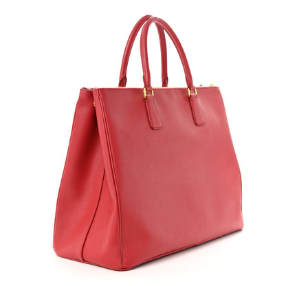 Prada Saffiano Lux Extra Large Galleria Double Zip Tote Fuoco 3 of 14