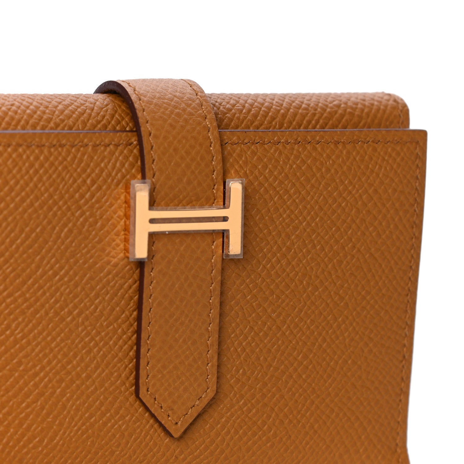 Hermes Epsom Verso Tri-Fold Bearn Compact Wallet Sesame Bleu Brume 7 of 7