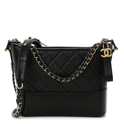 Chanel Aged Calfskin Quilted New Medium Gabrielle Hobo Black 1 of 11