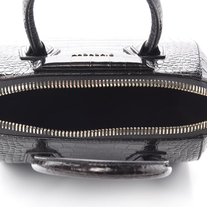 Givenchy Calfskin Crocodile Embossed Small Antigona Black 6 of 11