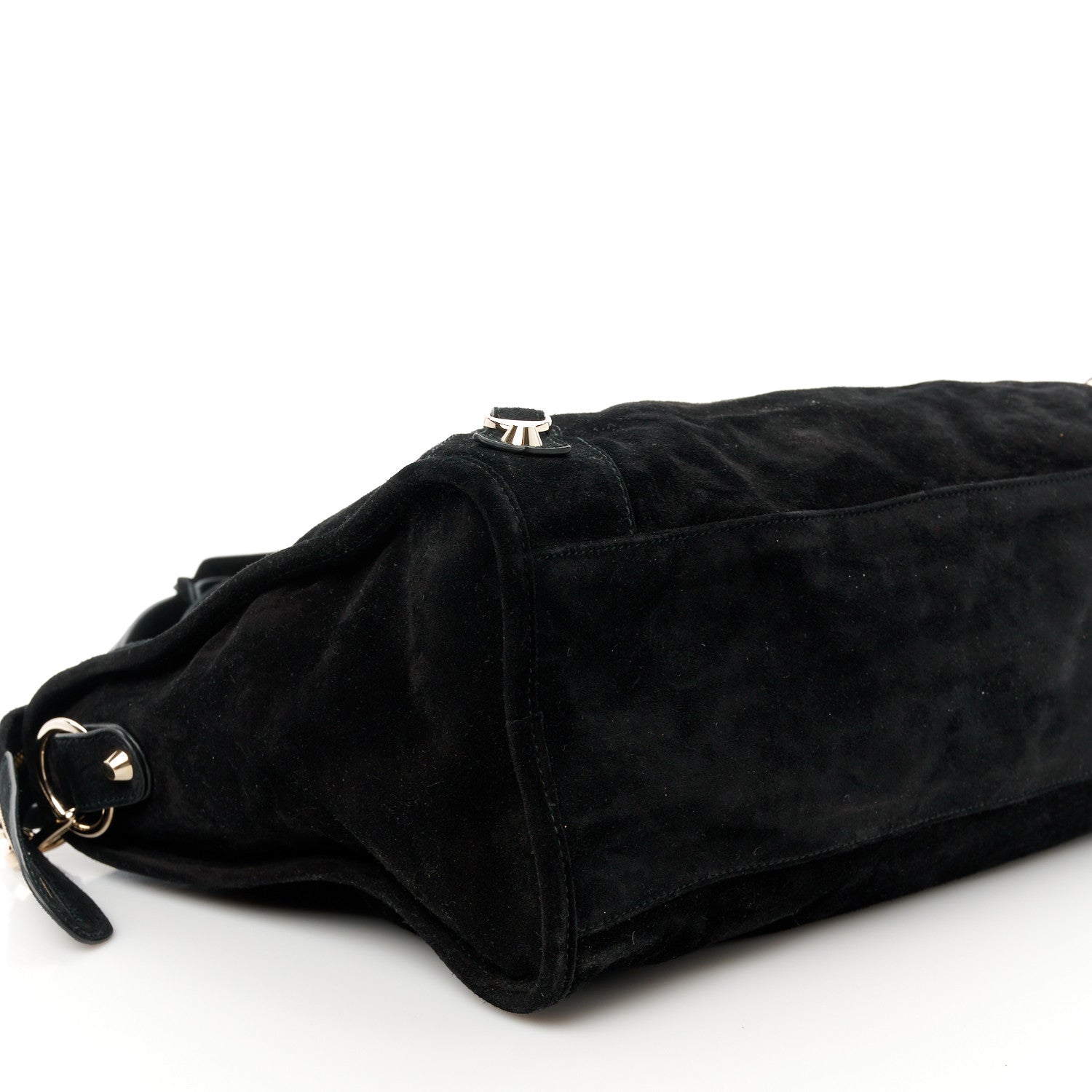 Balenciaga Baby Daim Suede Classic Silver Hardware City Black 10 of 11