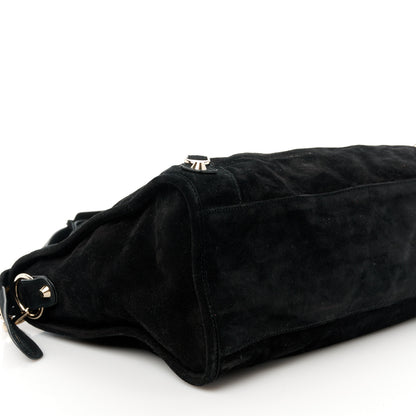 Balenciaga Baby Daim Suede Classic Silver Hardware City Black 10 of 11
