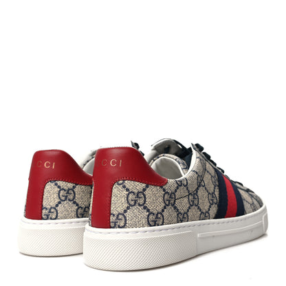 Gucci GG Supreme Monogram Womens Ace Low-Top Sneaker 38 Beige 4 of 8