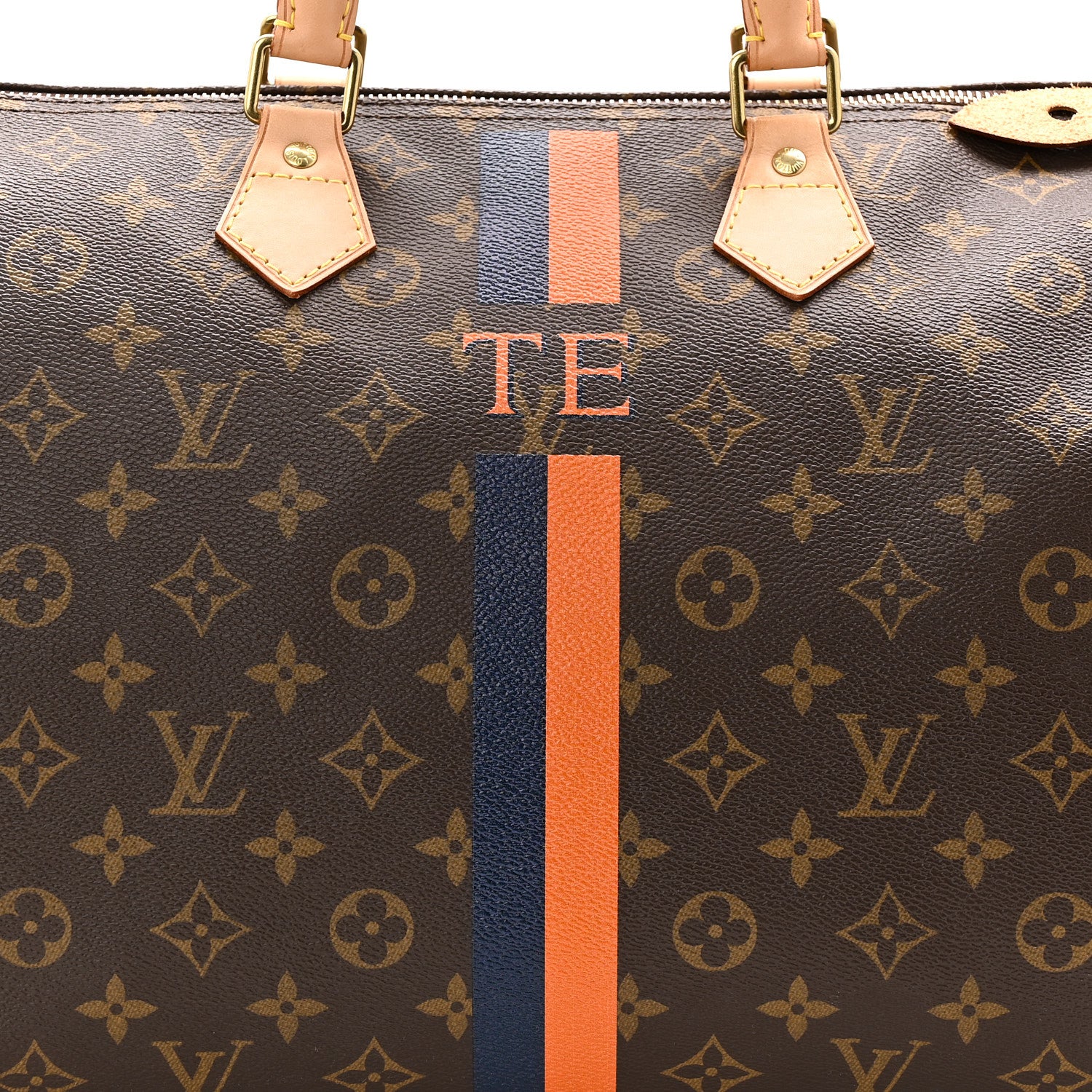 Louis Vuitton Monogram My LV Heritage Speedy 40 Orange Navy 15 of 19