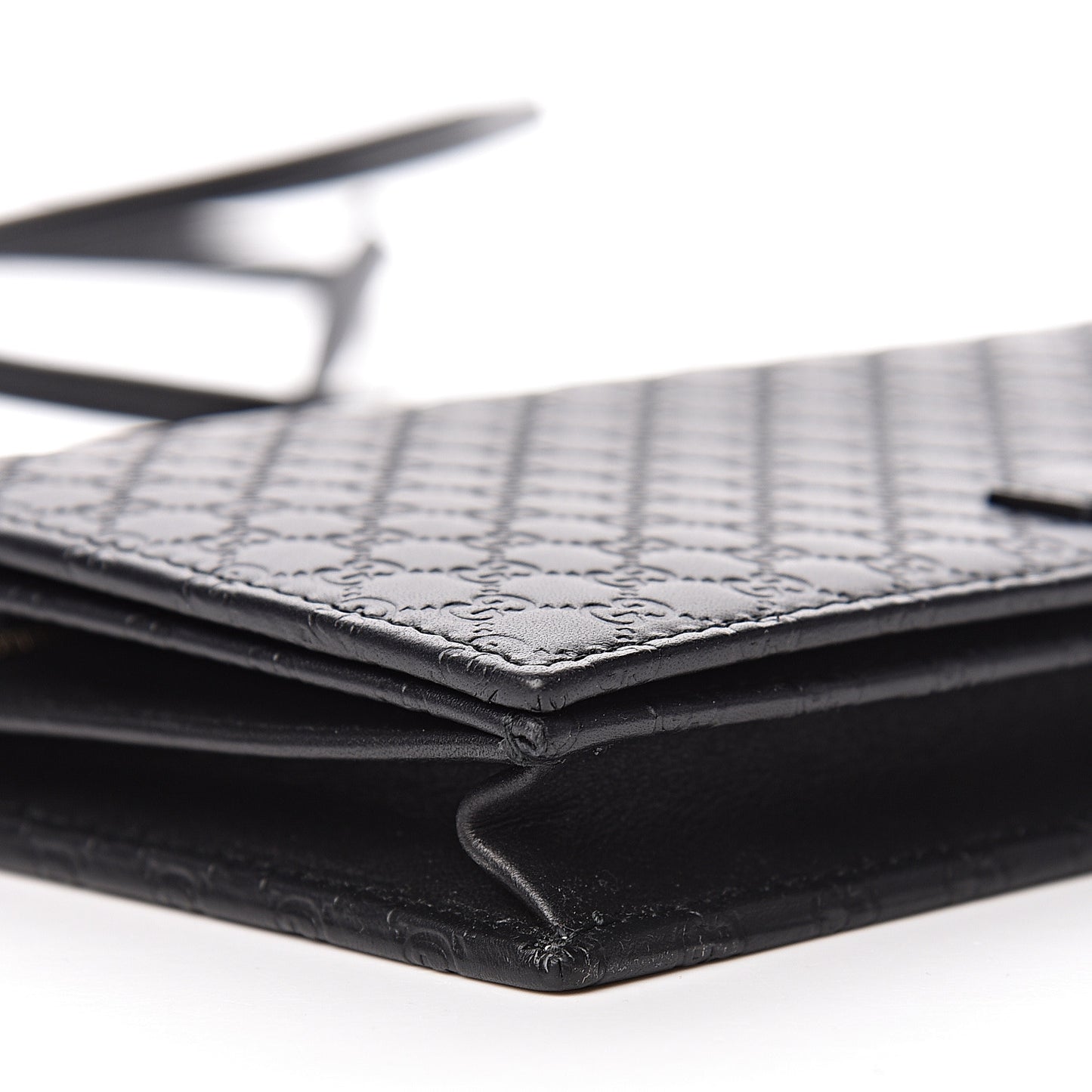 Microguccissima Crossbody Wallet Black