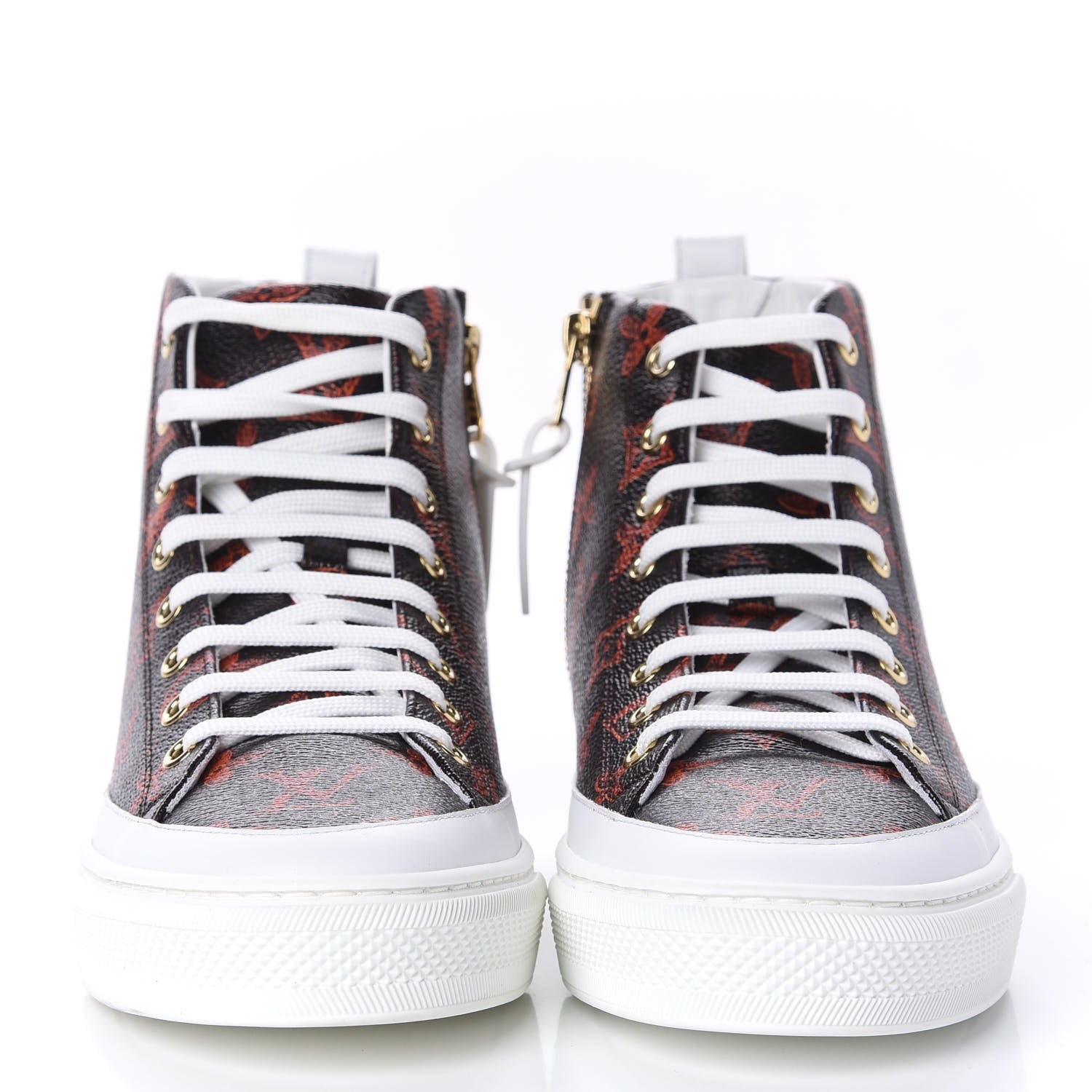 Louis Vuitton Catogram Stellar Sneaker Boots 37.5 Marron 2 of 9