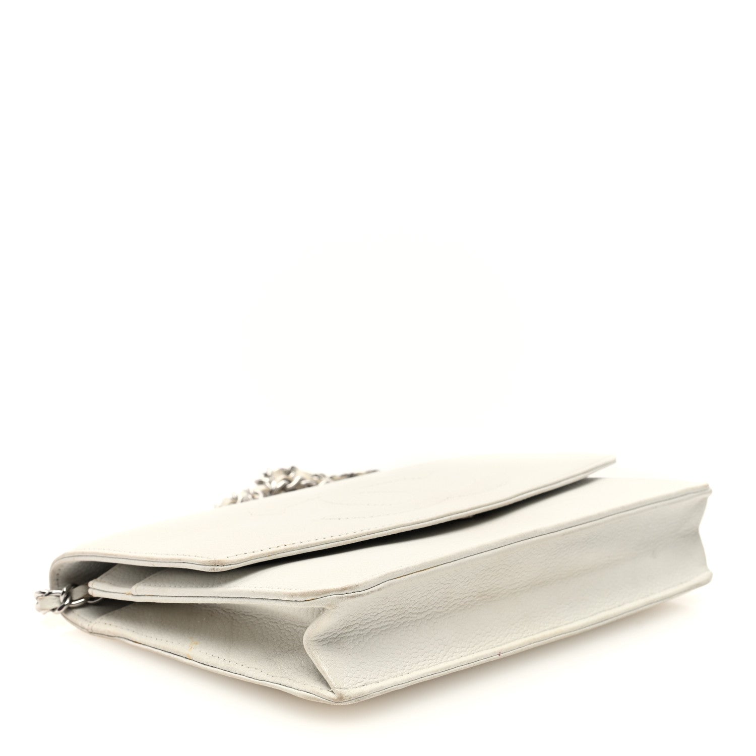 Chanel Caviar Timeless CC Wallet on Chain WOC White 4 of 11