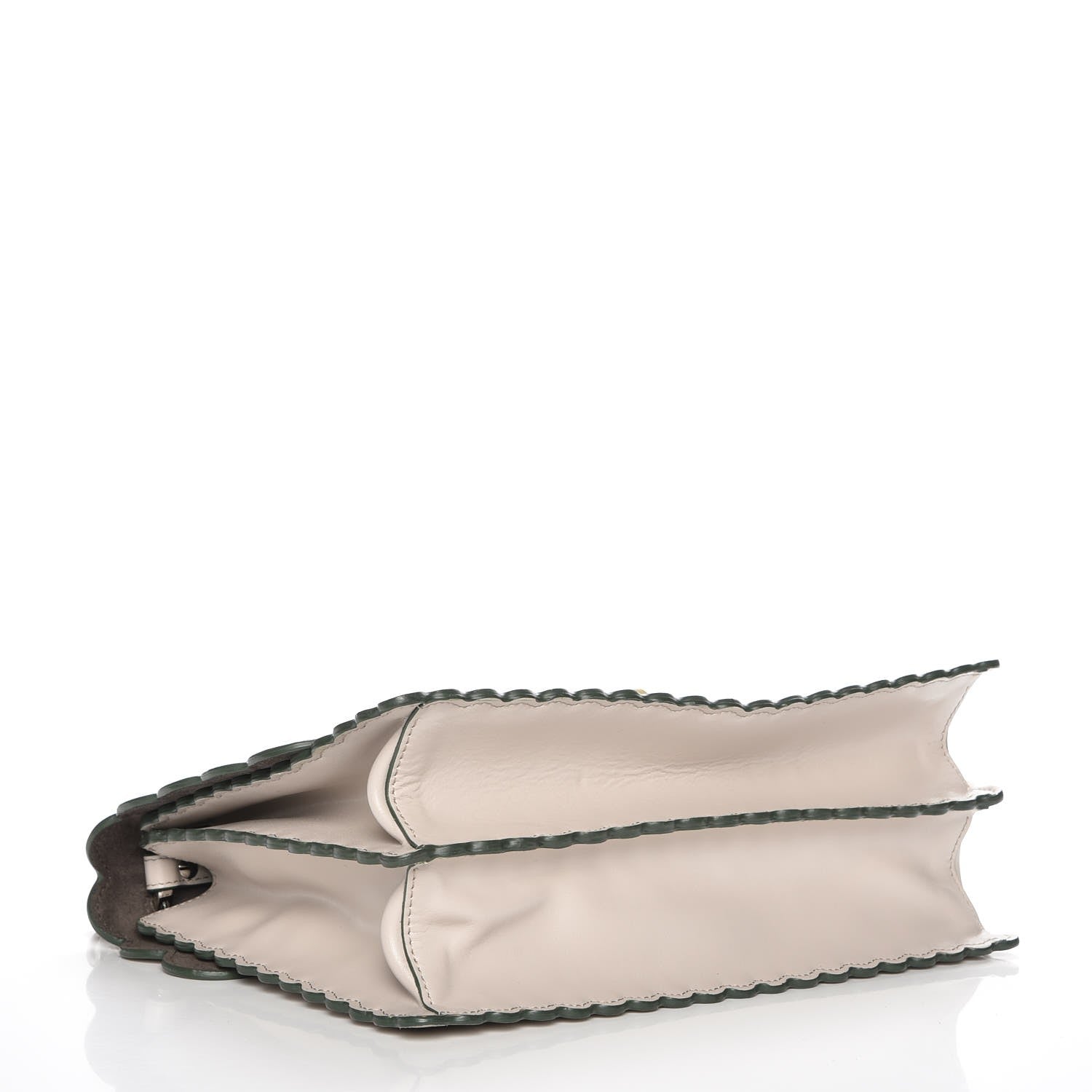 Fendi Vitello Liberty Scalloped Studded Kan I Shoulder Bag Grigio Polvere 4 of 7