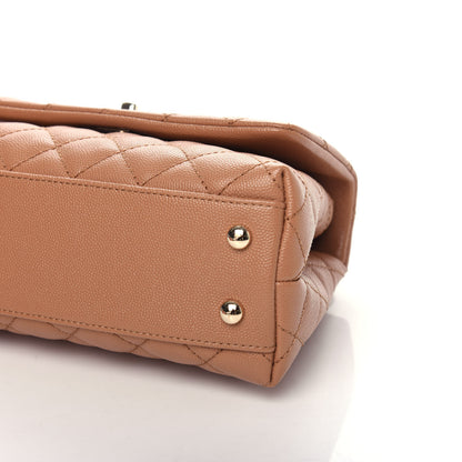 Chanel Caviar Quilted Mini Coco Handle Flap Brown 9 of 10