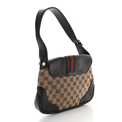 Gucci Monogram Web Shoulder Bag Dark Brown 3 of 12
