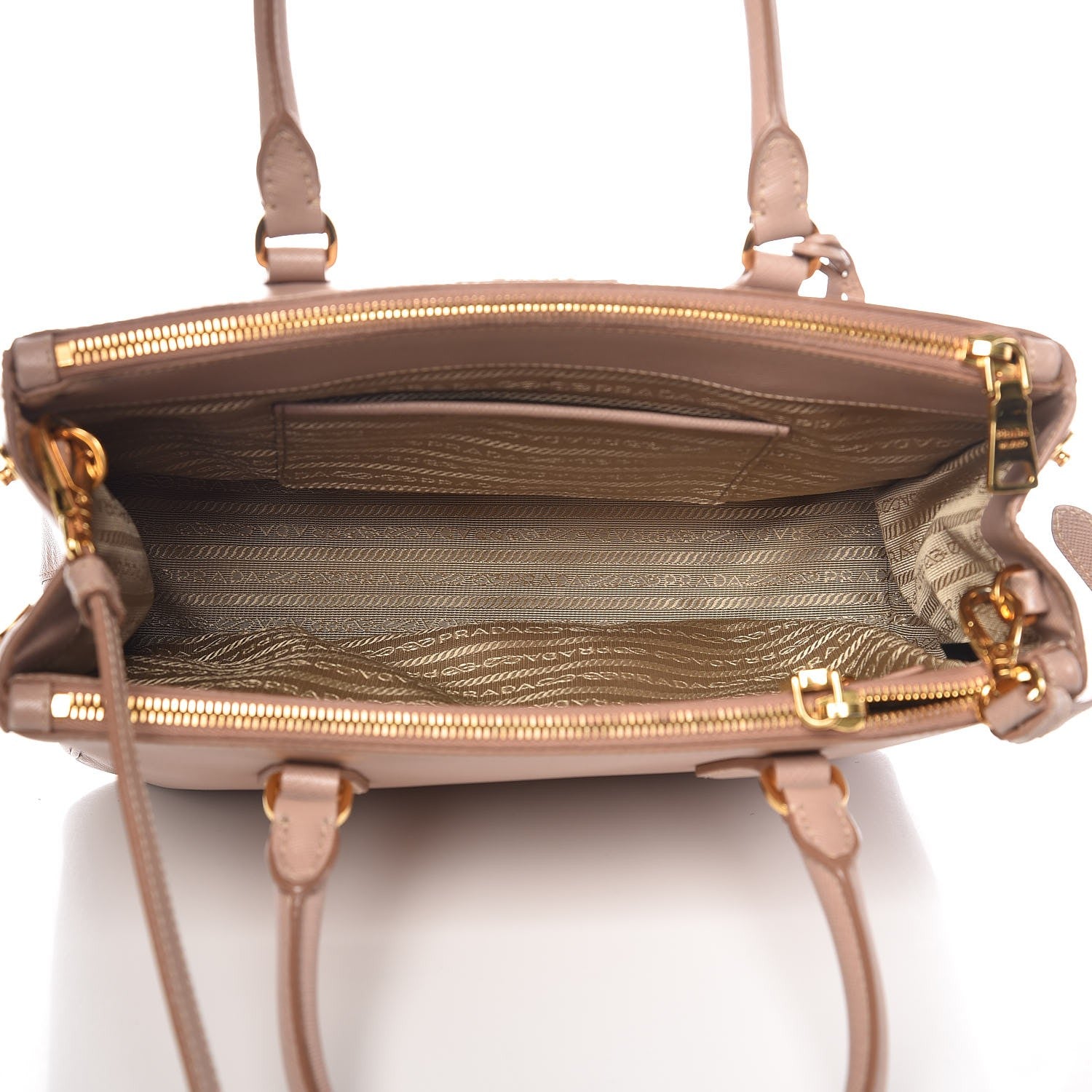 Prada Saffiano Small Galleria Double Zip Tote Cammeo 5 of 15