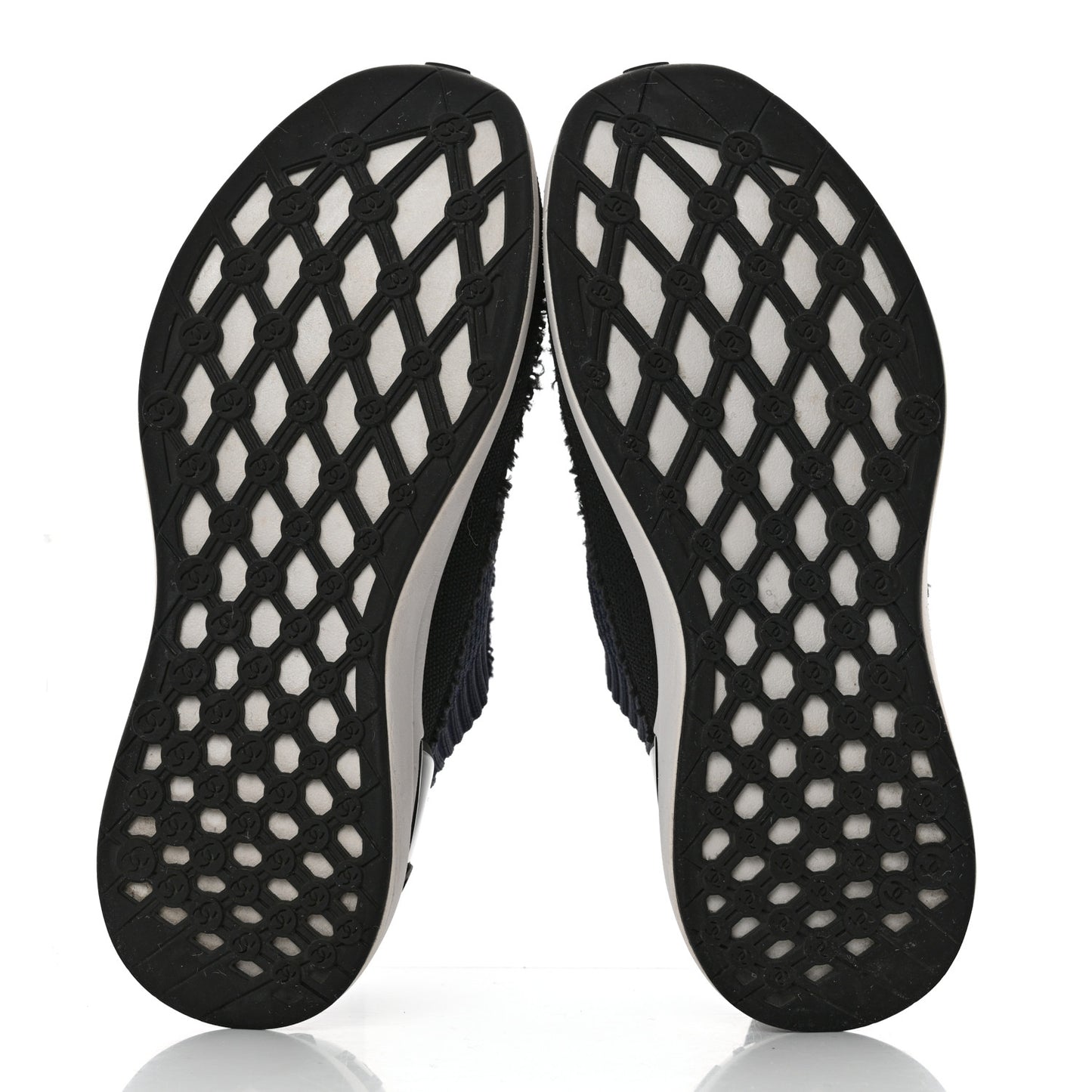 Fabric Logo Sneakers 35.5 Navy Black