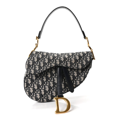 Christian Dior Oblique Saddle Bag Blue 1 of 19