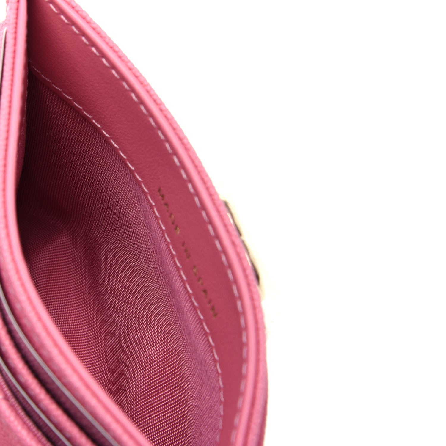 Chanel Caviar Quilted Boy Card Holder Pink 5 of 9