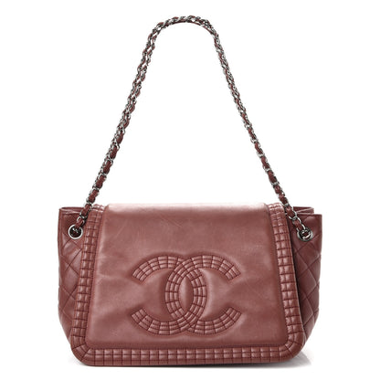 Chanel Calfskin Coco Bengal Accordion Flap Dark Pink 1 of 11