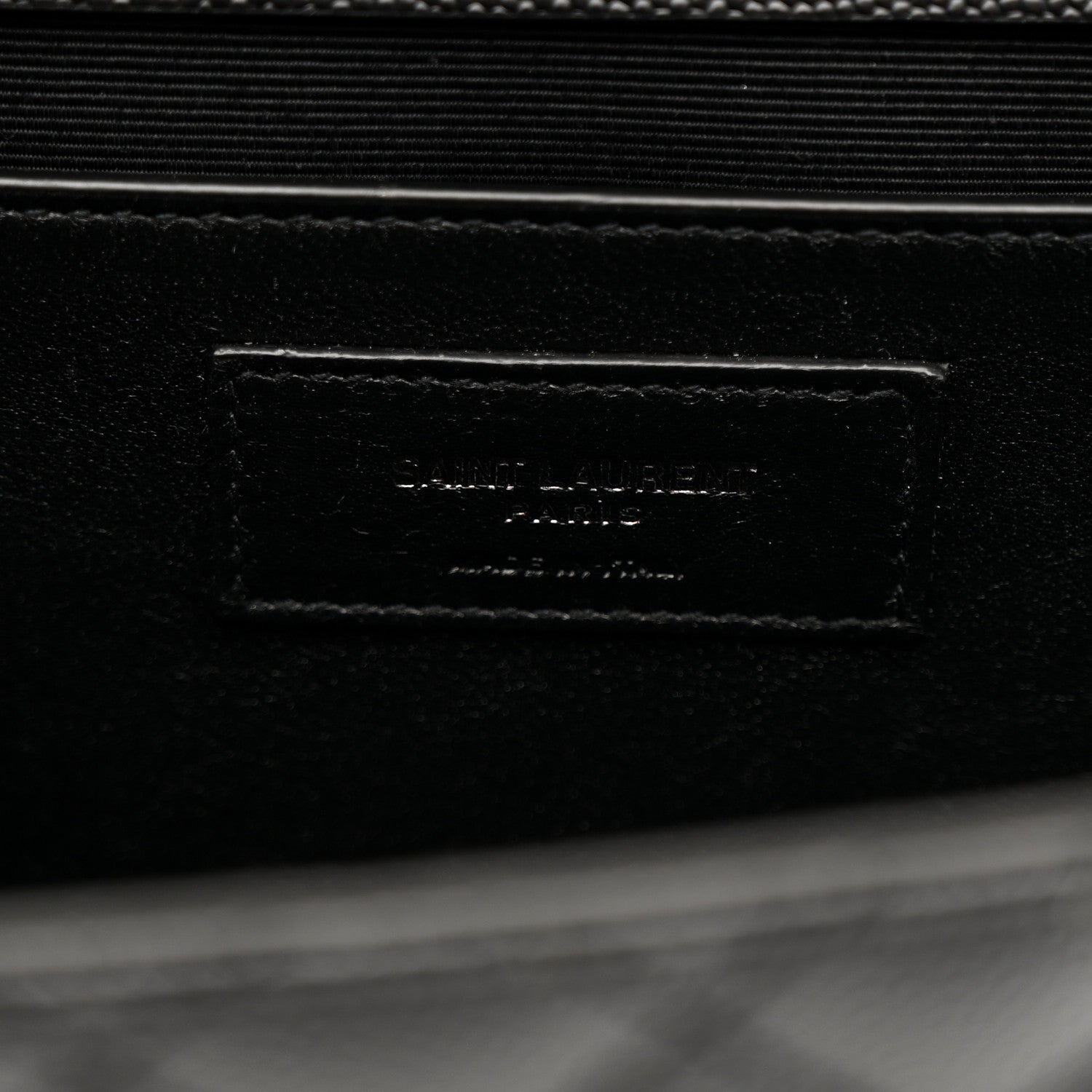 Saint Laurent Grain De Poudre Textured Mixed Matelasse Triquilt Medium Monogram Monochrome Satchel Black 13 of 19