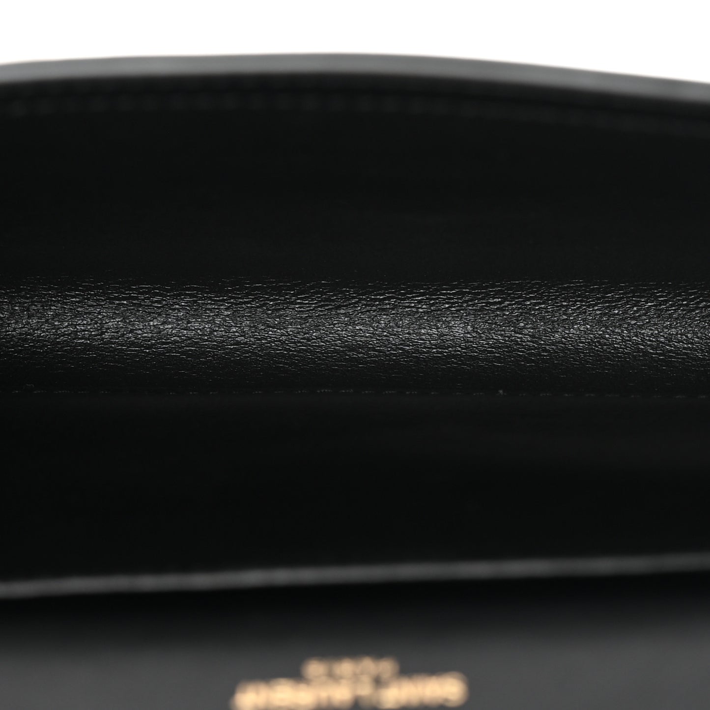Crinkled Calfskin Uptown Chain Wallet Black
