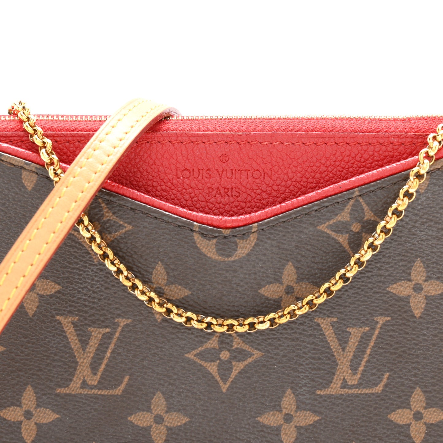 Monogram Pallas Clutch Cherry
