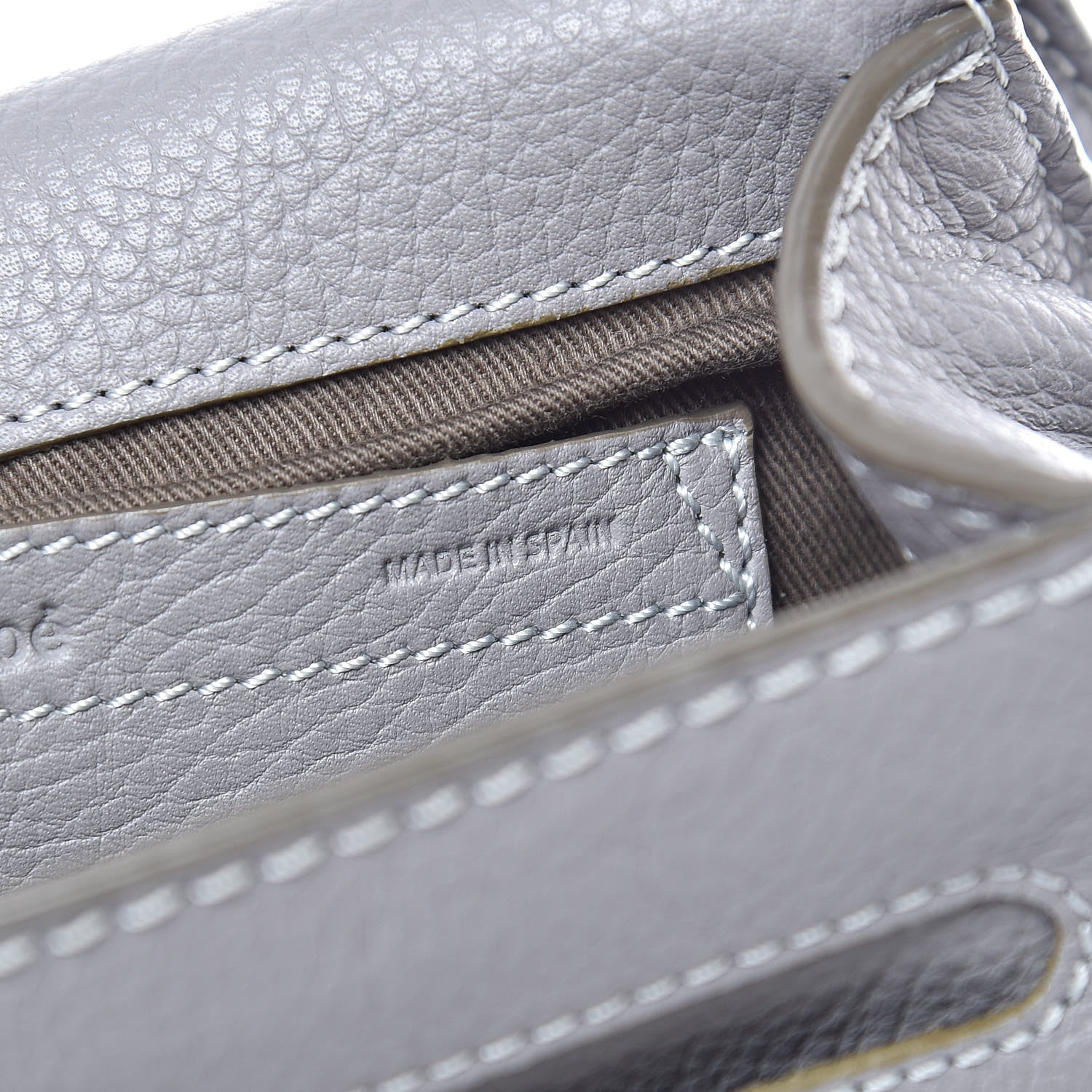 Chloe Calfskin Mini Marcie Round Crossbody Bag Cashmere Grey 7 of 7