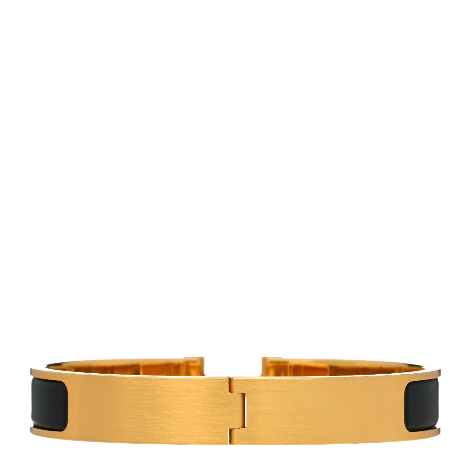 Hermes Matte Enamel Narrow Clic Clac HH Bracelet T6 Black 3 of 4