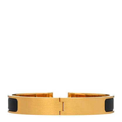 Hermes Matte Enamel Narrow Clic Clac HH Bracelet T6 Black 3 of 4