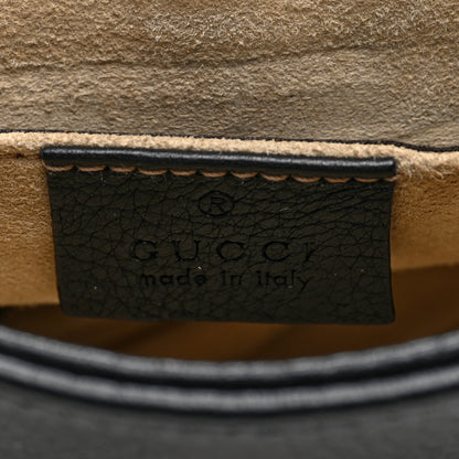Gucci Pebbled Calfskin Small 1973 Chain Shoulder Bag Black 6 of 11