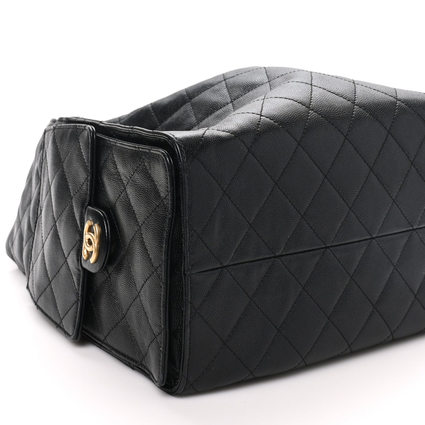 Caviar Quilted Medium Chanel 25 Handbag Black