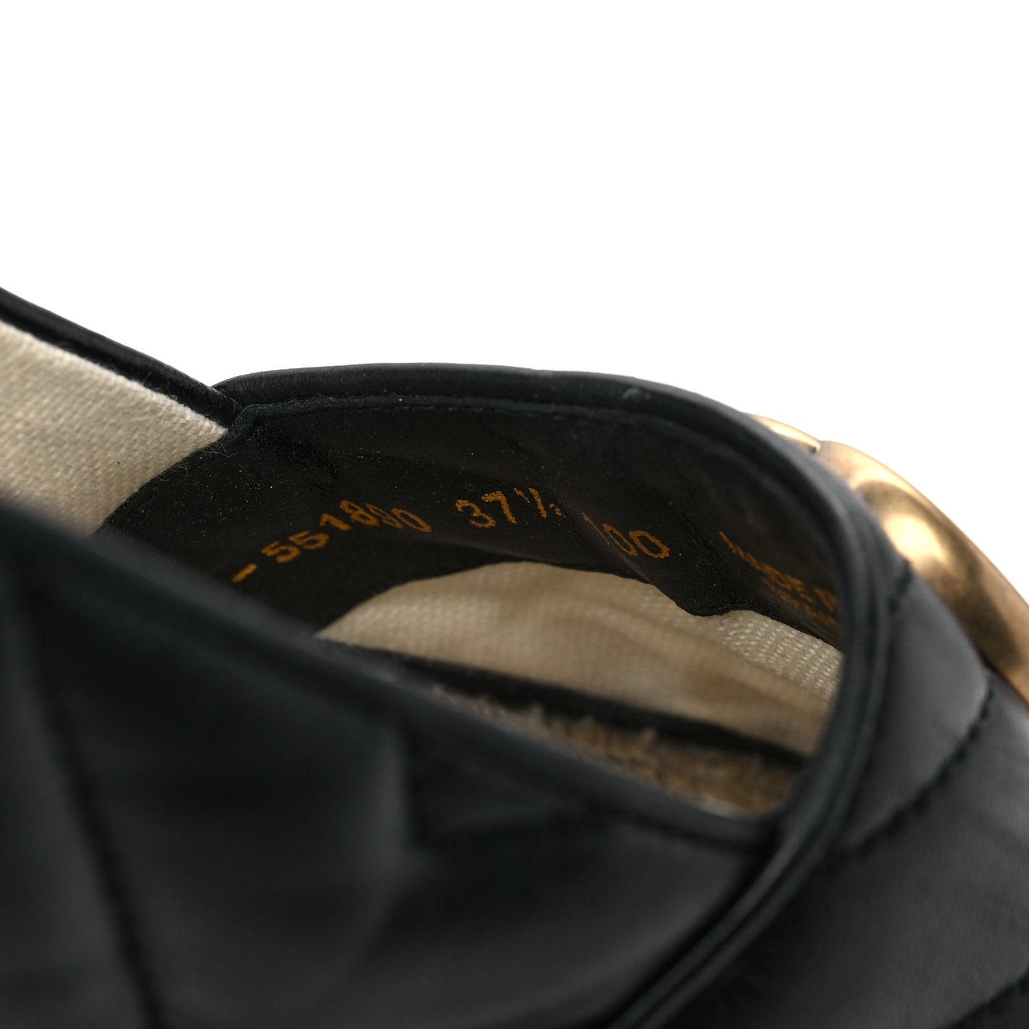 Nappa Matelasse GG Marmont Espadrilles 37.5 Black