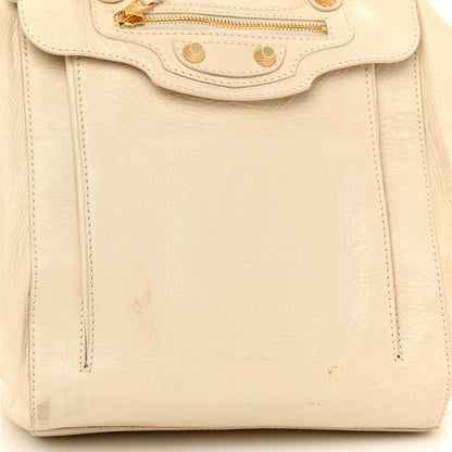 Balenciaga Agneau Giant 12 Gold Hardware Zip Traveler Backpack Blanc Creme Light Craie 10 of 10