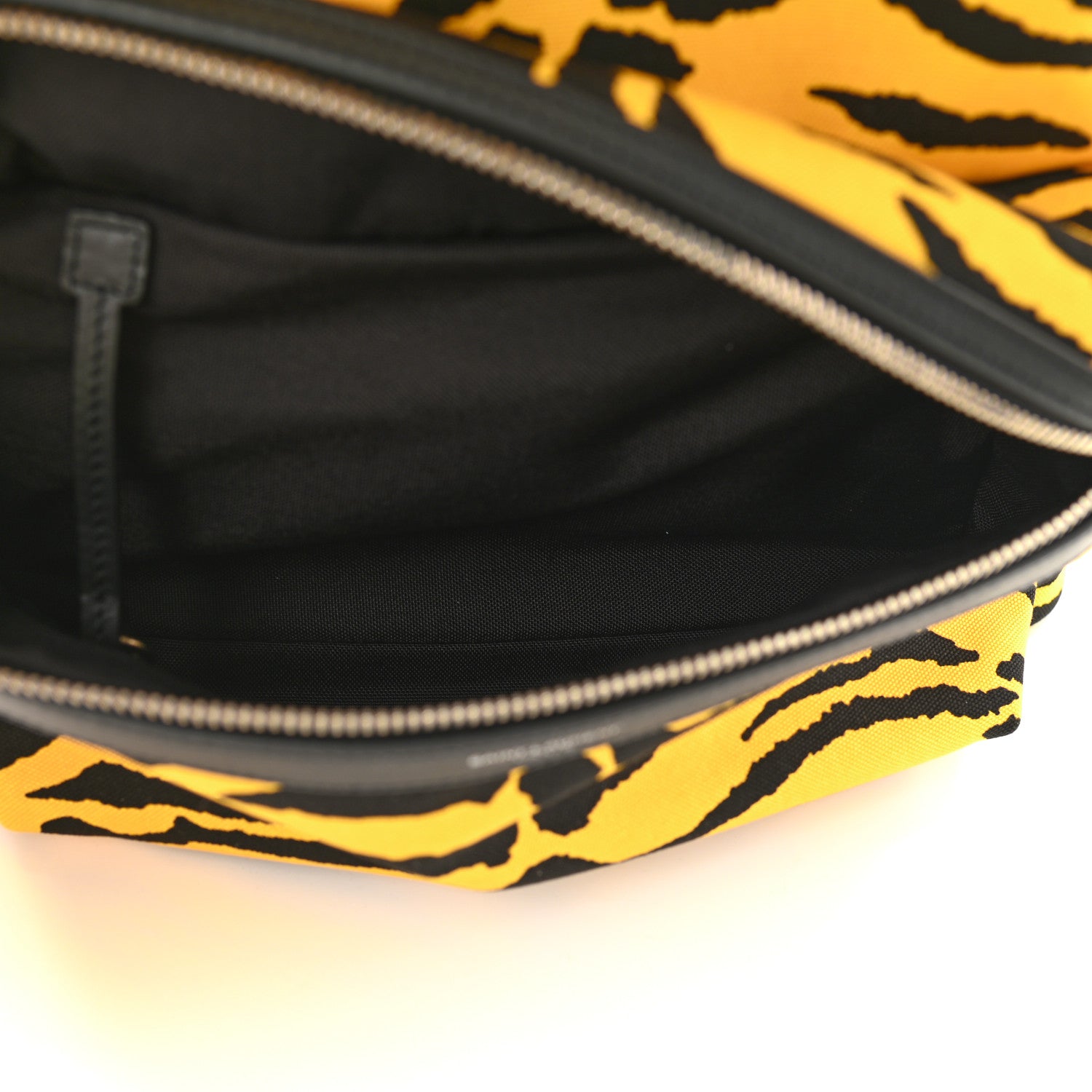 Saint Laurent Canvas Zebra Print City Backpack Yellow Black 6 of 11