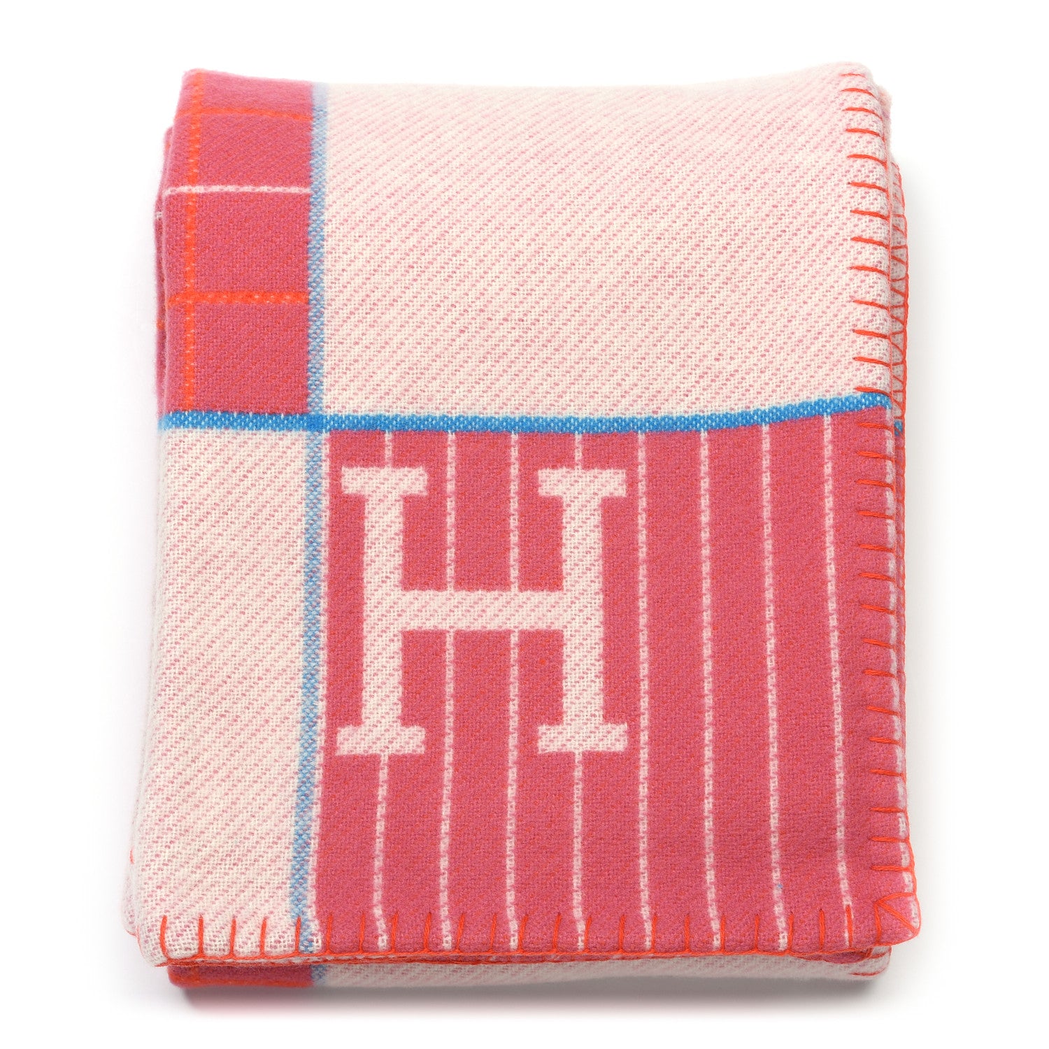 Hermes Wool Cashmere Avalon Passe-Passe Blanket Figue 1 of 3