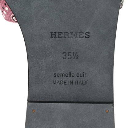 Hermes Cotton Canvas Printed Les Cles Bandana Oran Sandals 35.5 6 of 8