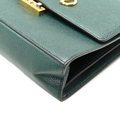 Gucci Grainy Calfskin Small Zumi Shoulder Bag Vintage Green 10 of 10